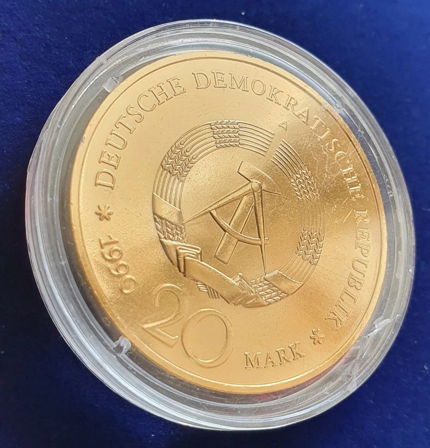 23 DDR Mark Münzen - 24 Karat Gold vergoldet