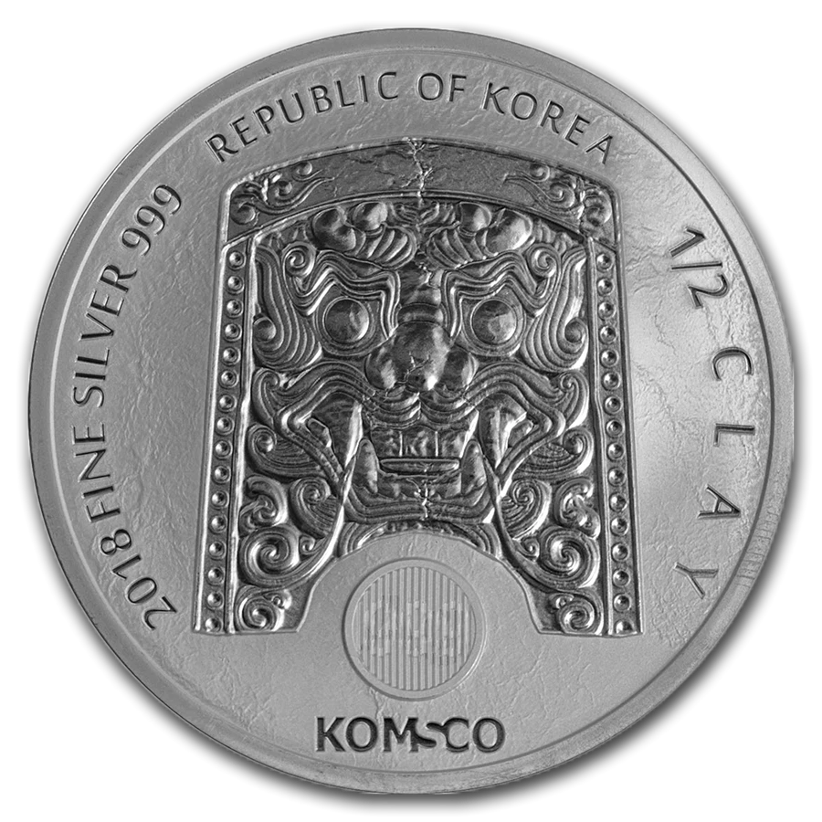 1/2 UNZE SILBER - SAMURAI / KOREA - SILBERMÜNZE