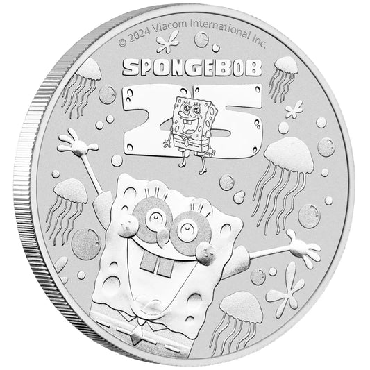 1 UNZE 999 SILBER - SPONGEBOB SCHWAMMKOPF - SILBERMÜNZE