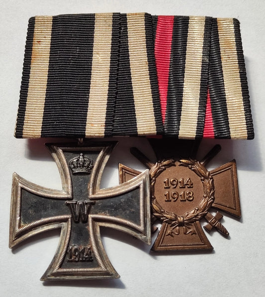 2 ORDEN - EISERNES & FRONTKÄMPFER KREUZ - SPANGE