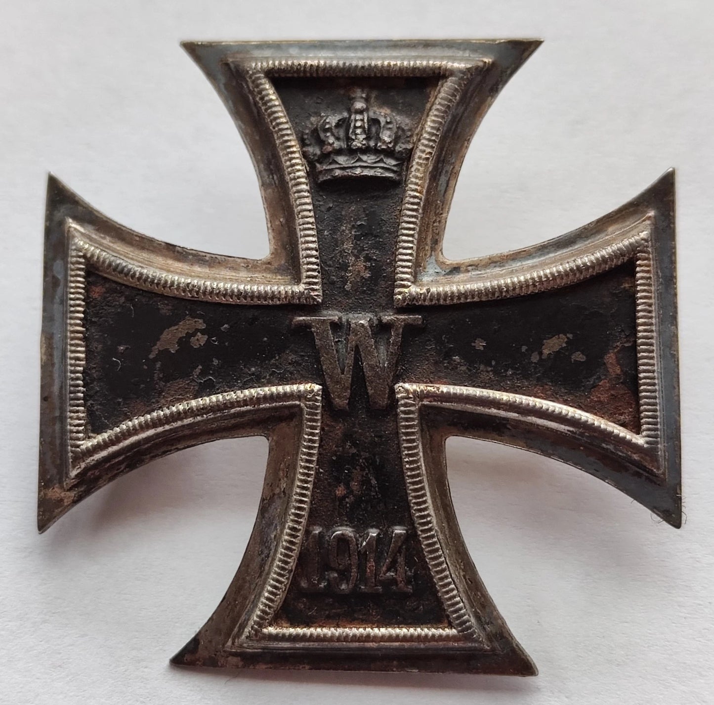 EISERNES KREUZ - 1. KLASSE 1914 - 800 SILBER - GEWÖLBT - ORDEN