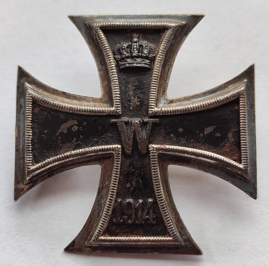 EISERNES KREUZ - 1. KLASSE 1914 - 800 SILBER - GEWÖLBT - ORDEN