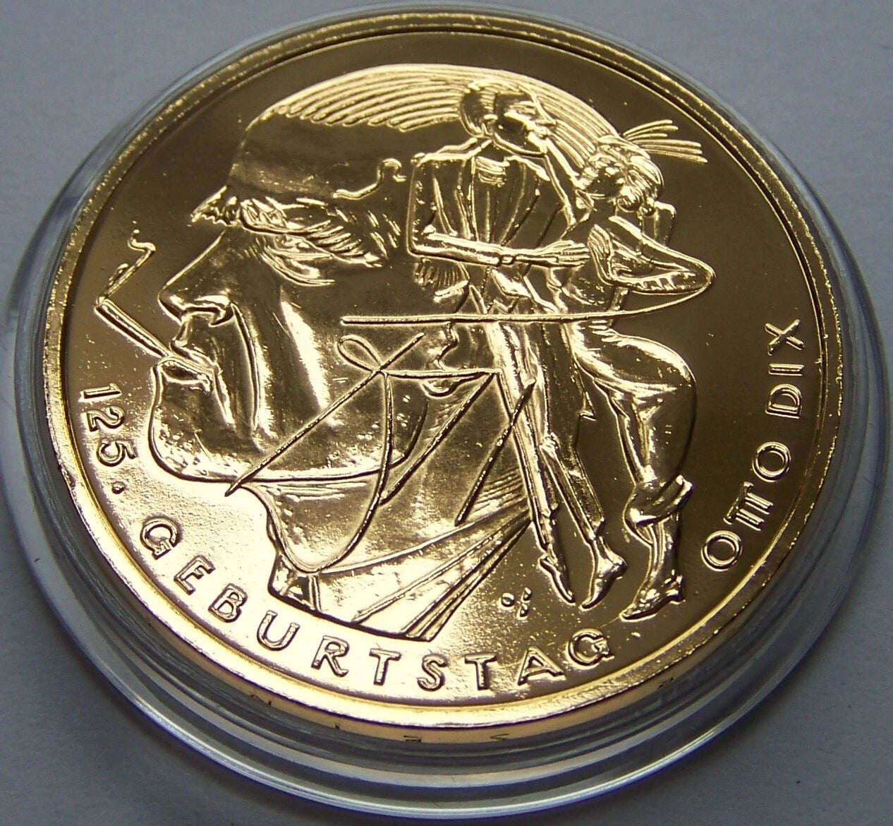 20 Euro Silbermünze - BRD - 125. Geburtstag Otto Dix 2016 - vergoldet