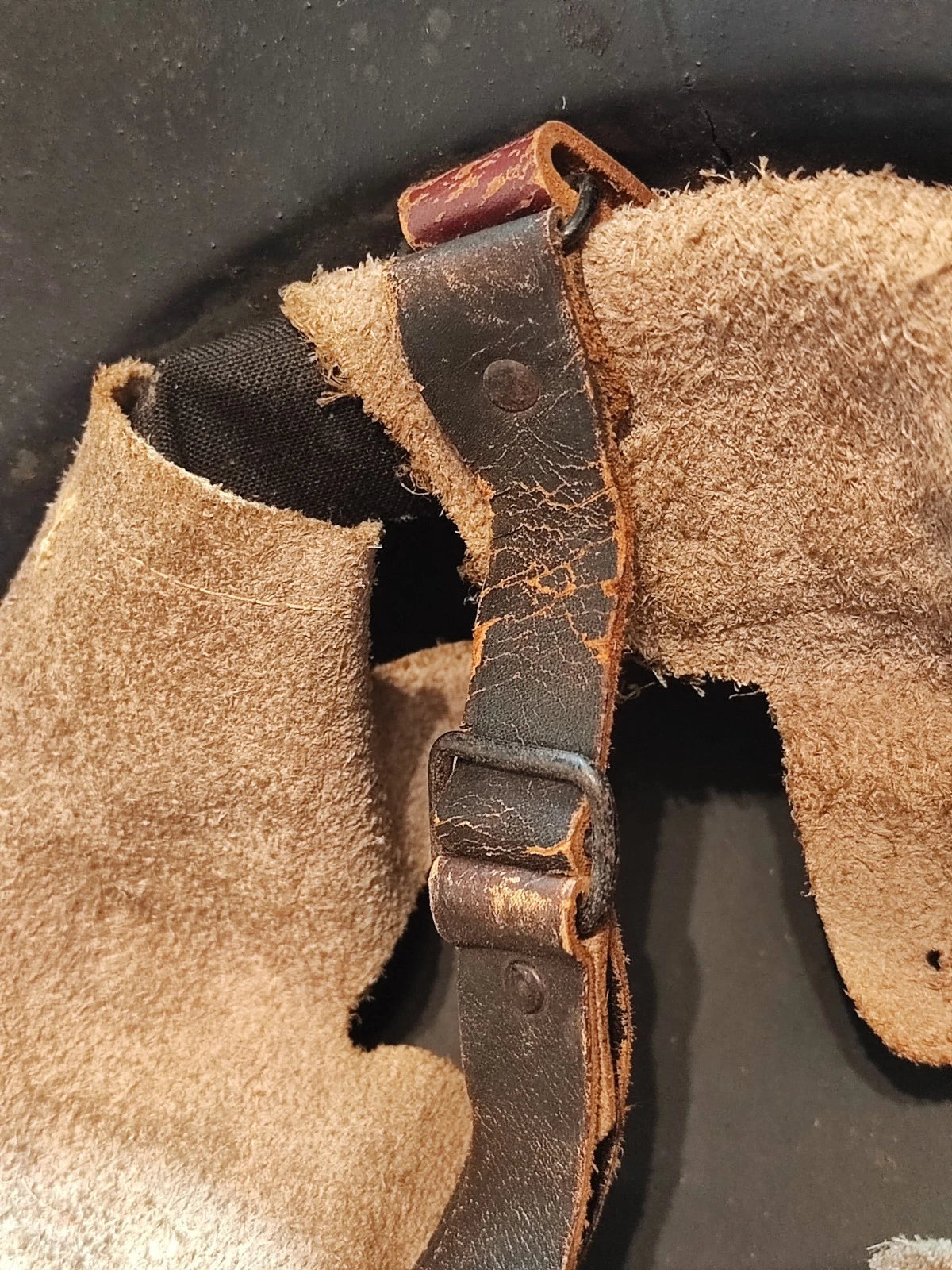 ORIGINALER LUFTSCHUTZ HELM / STAHLHELM - M38 - WK II - WEHRMACHT - GUTER ZUSTAND