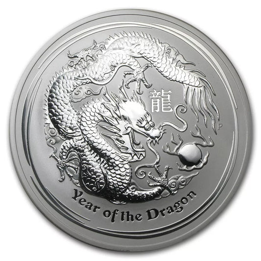 10 UNZEN SILBER - LUNAR DRACHE 2012 - SILBERMÜNZE