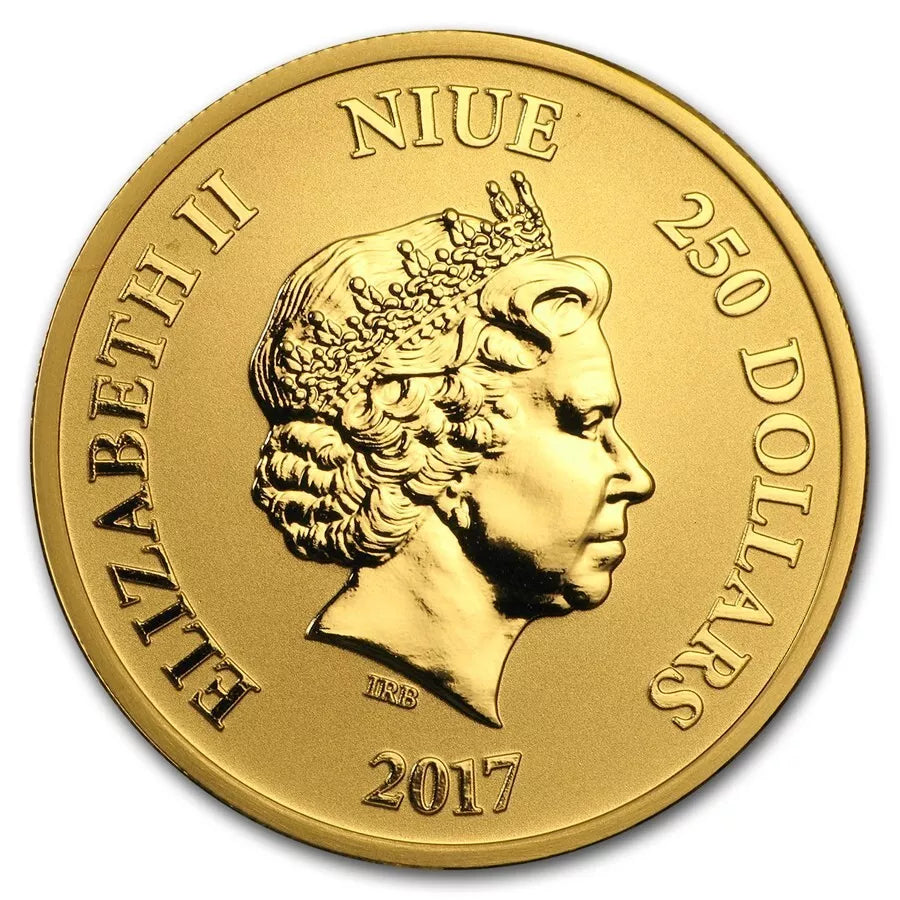 1 UNZE 999 GOLD - STAR WARS / DARTH VADERS 2017 - GOLDMÜNZE - SELTEN