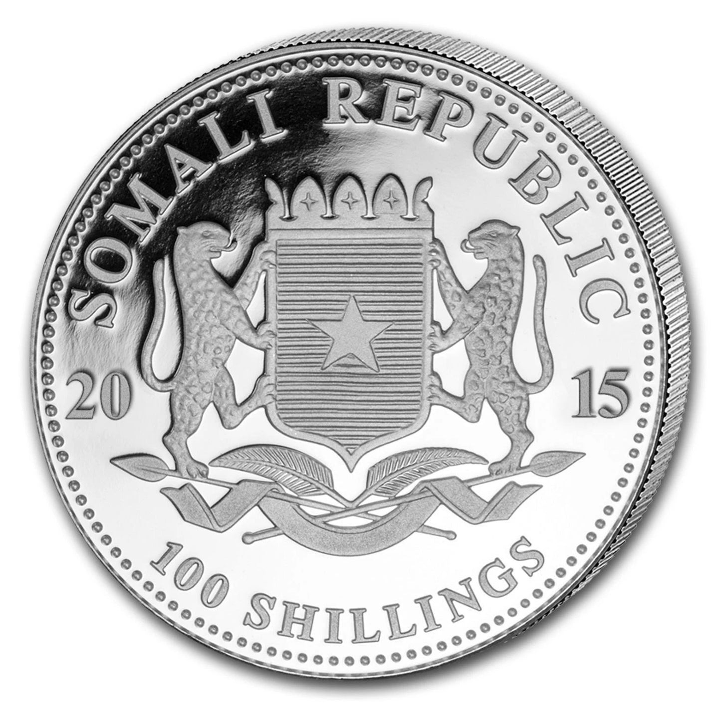 1 UNZE 999 SILBER - SOMALIA ELEFANT 2015 - SILBERMÜNZE