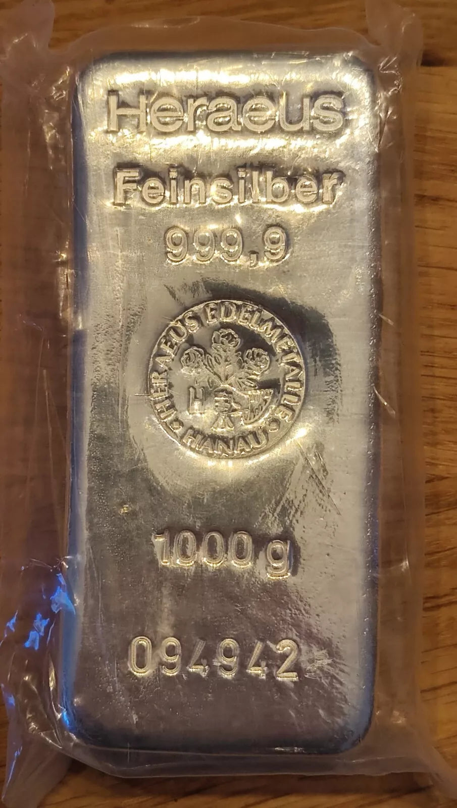1 KILO SILBER - HERAEUS - SCHWEIZ - SILBERBARREN
