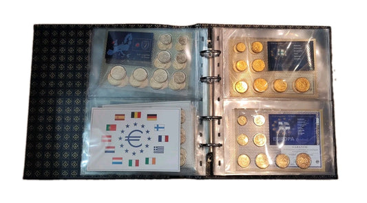 17 KMS / EURO MÜNZEN - EUROPA - 24 KARAT VERGOLDET