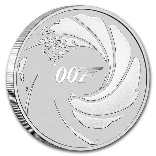 1 UNZE 999 SILBER - 60 JAHRE JAMES BOND 007 - SILBERMÜNZE