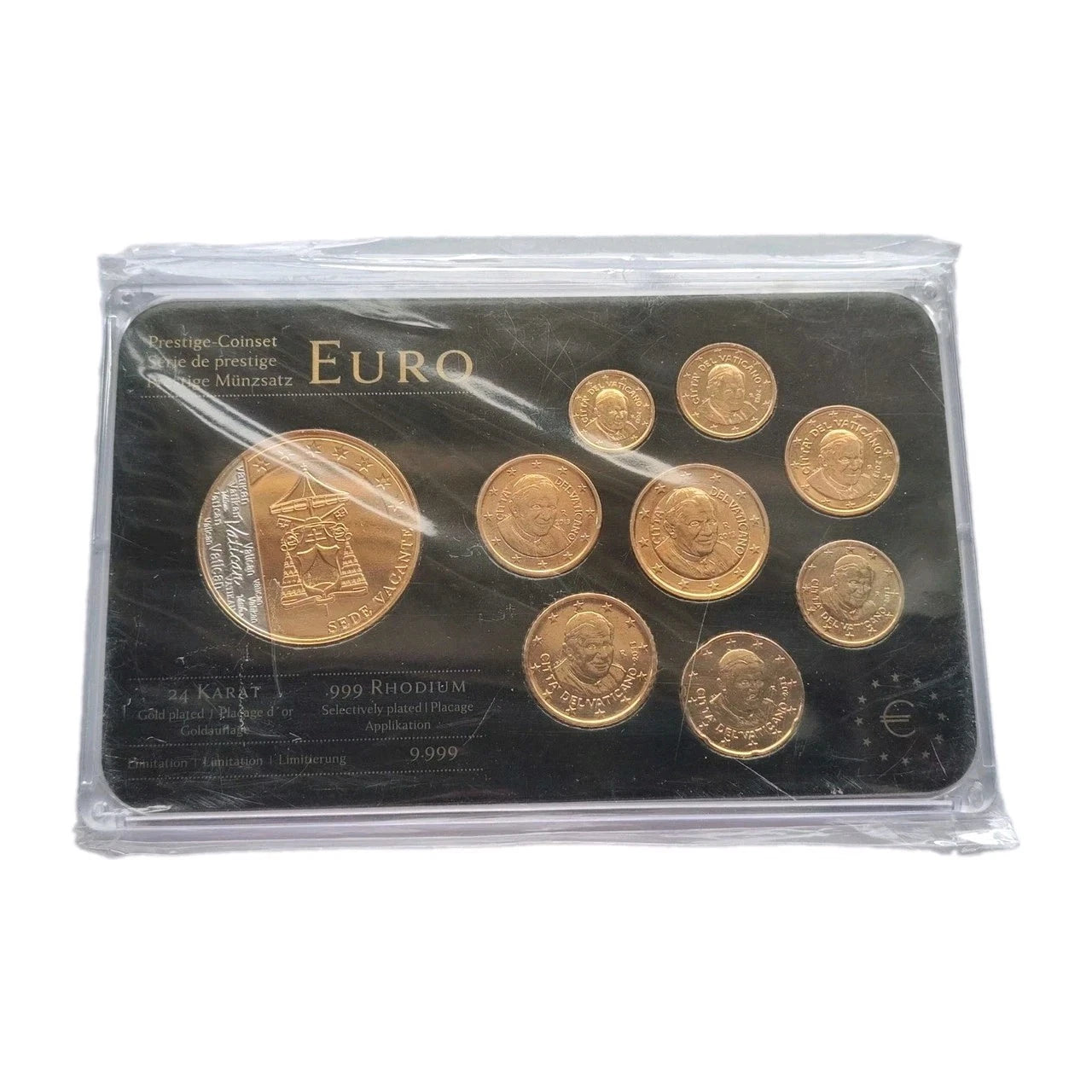 ORIGINAL EURO KMS MÜNZEN - VATIKAN / PAPST BENEDIKT XVI. 2013 - 24 KARAT VERGOLDET