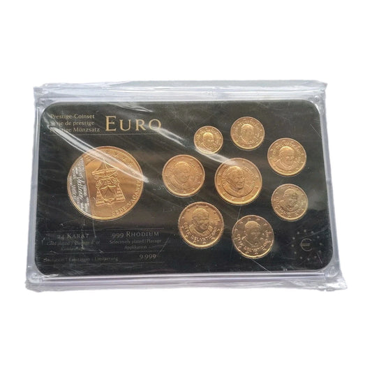 ORIGINAL EURO KMS MÜNZEN - VATIKAN / PAPST BENEDIKT XVI. 2013 - 24 KARAT VERGOLDET