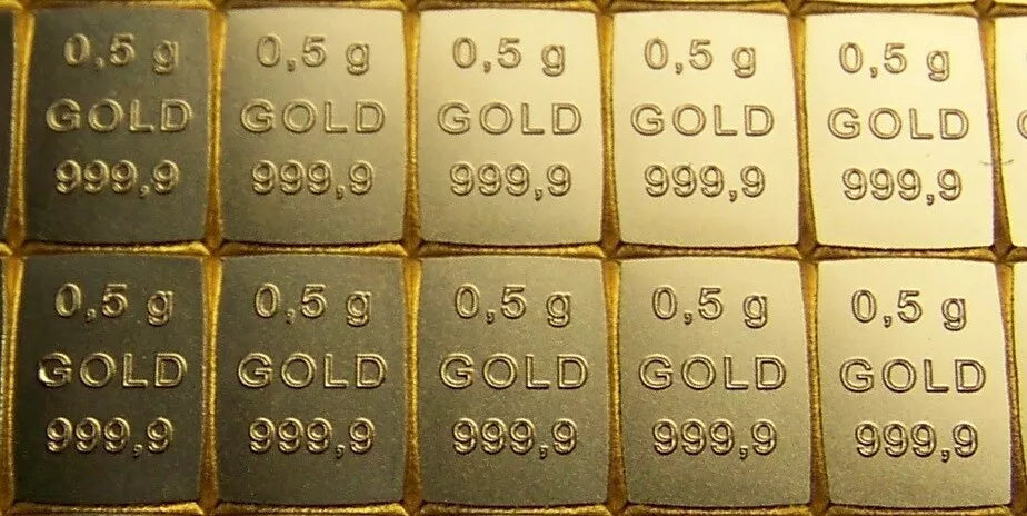 0,5 GRAMM GOLDBARREN - SCHWEIZ