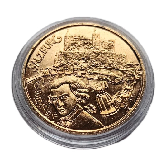 10 Euro Münze - Österreich - Salzburg 2014 - 24 Karat vergoldet