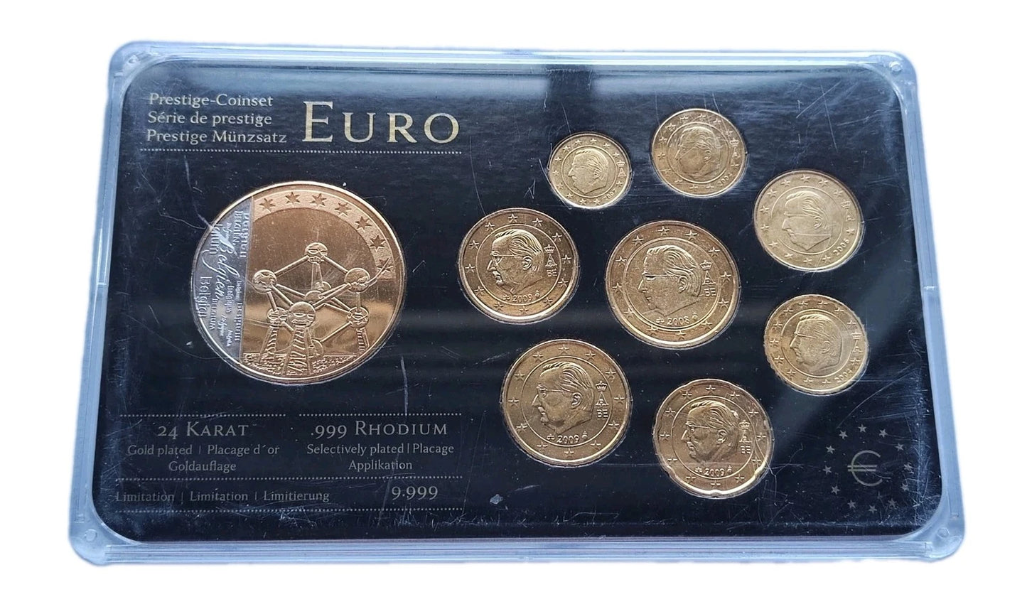EURO KMS MÜNZEN - BELGIEN - 24 KARAT VERGOLDET