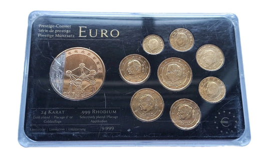 EURO KMS MÜNZEN - BELGIEN - 24 KARAT VERGOLDET