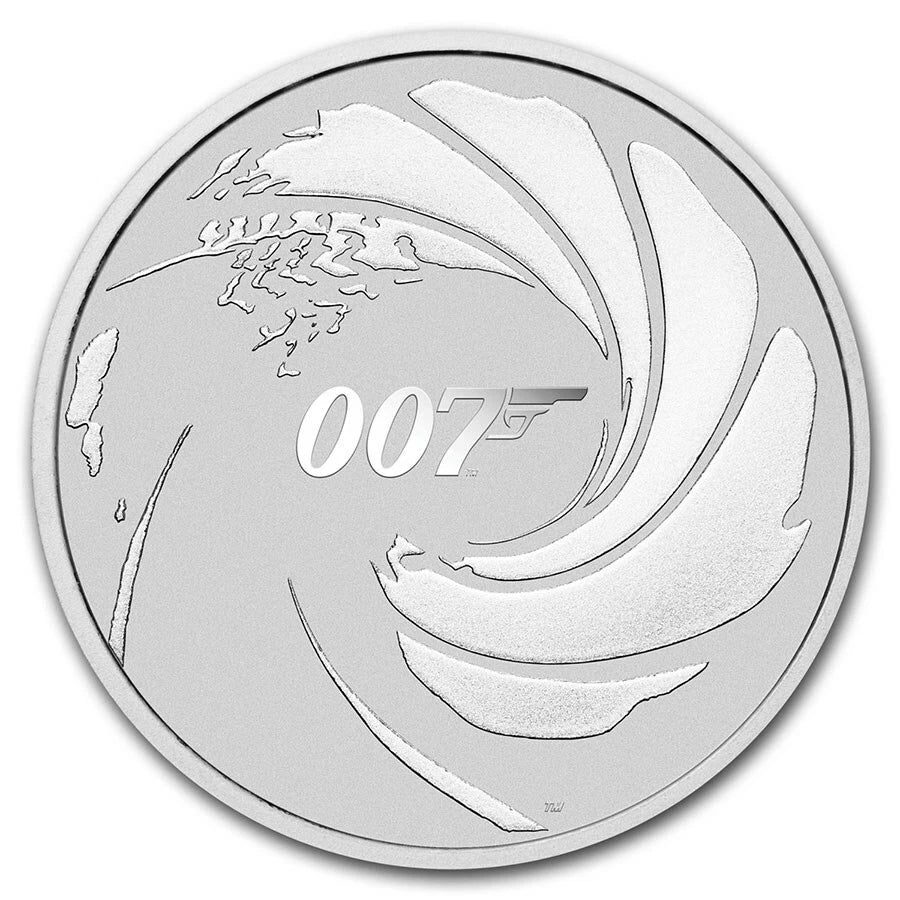 1 UNZE 999 SILBER - 60 JAHRE JAMES BOND 007 - SILBERMÜNZE