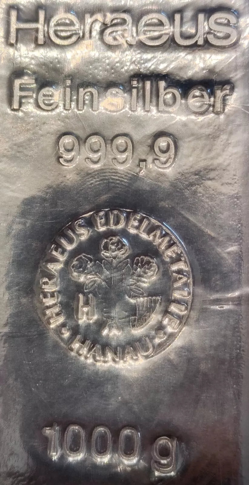1 KILO SILBER - HERAEUS - SCHWEIZ - SILBERBARREN