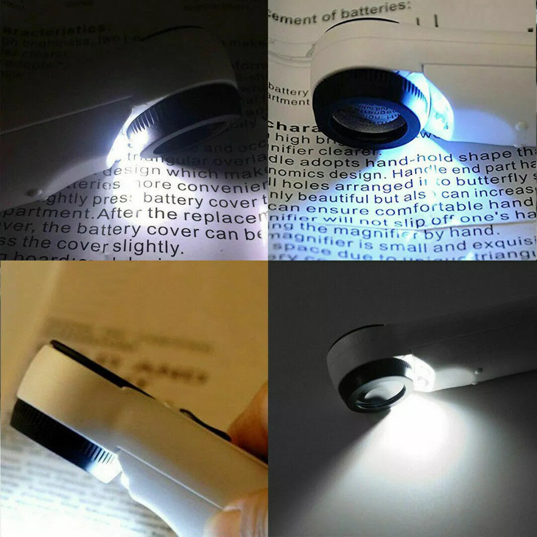 LED LICHT LUPE - 40 FACHE VERGRÖßERUNG