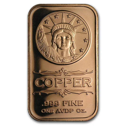 1 UNZE 999 KUPFER - USA LIBERTY HEAD / USA - KUPFERBARREN