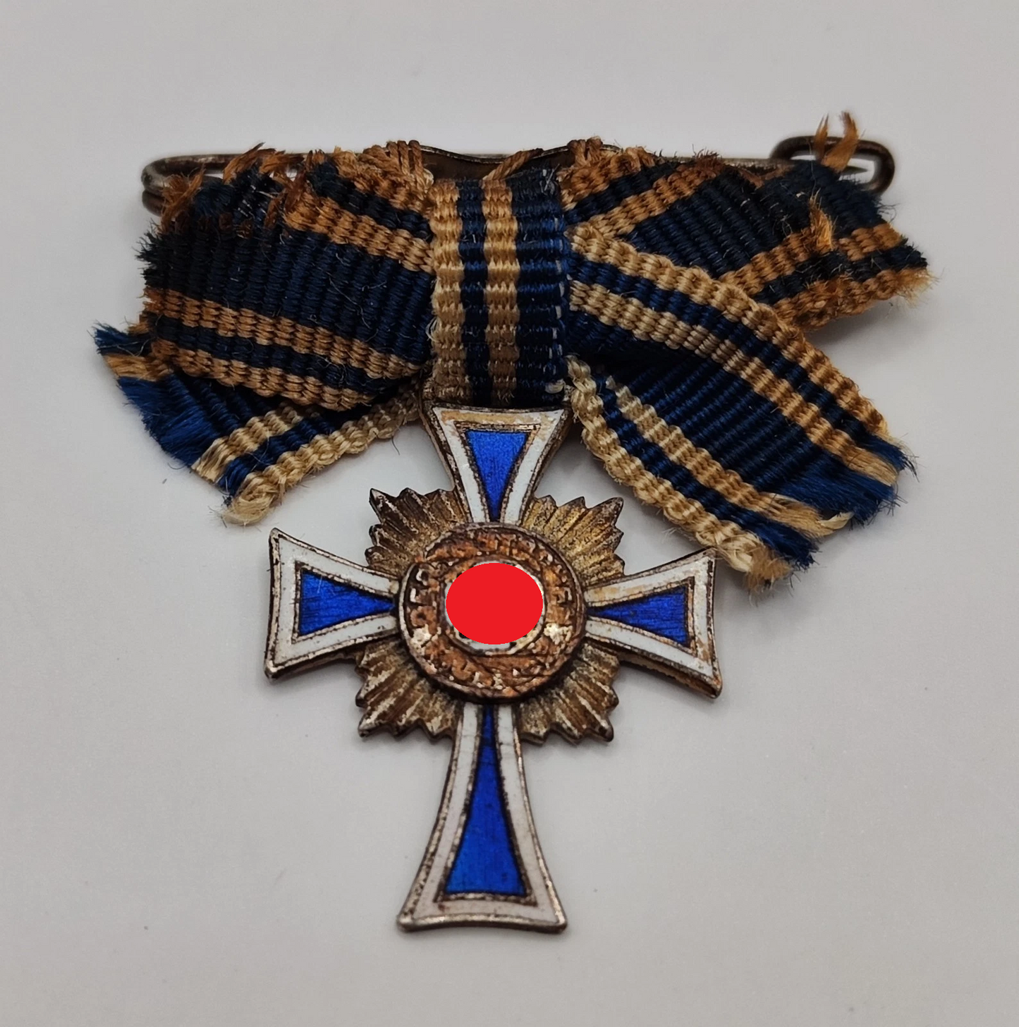 MINIATUR MUTTERKREUZ - 2. STUFE SILBER - AN DAMENSCHLEIFE - ORDEN