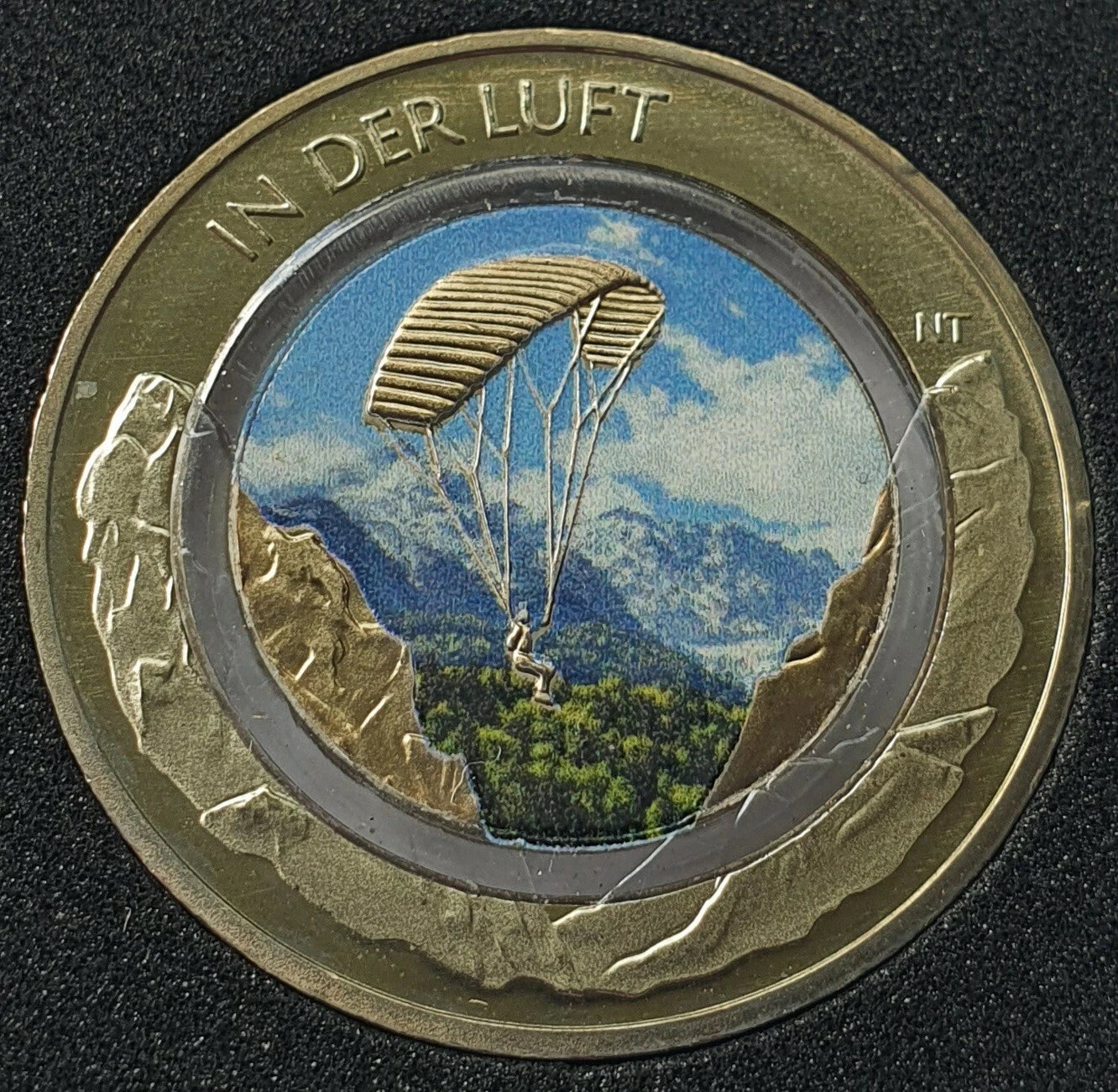 10 EURO MÜNZE - IN DER LUFT 2019 - POLYMERRING - KOLORIERT