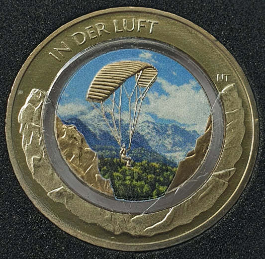 10 EURO MÜNZE - IN DER LUFT 2019 - POLYMERRING - KOLORIERT