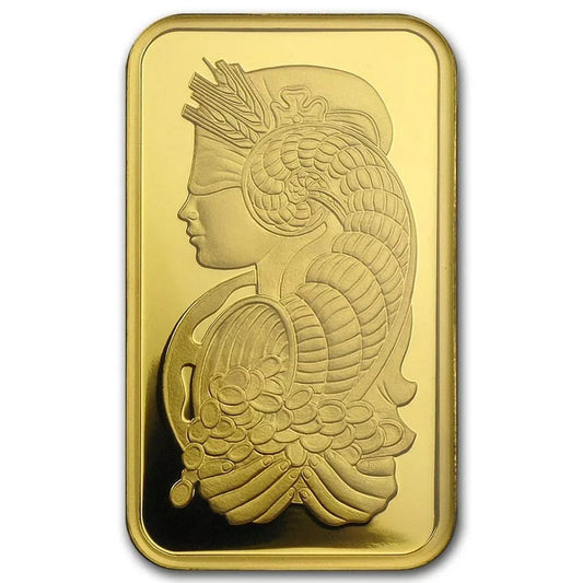 1 GRAMM GOLDBARREN - GÖTTIN FORTUNA - PAMP SUISS / SCHWEIZ