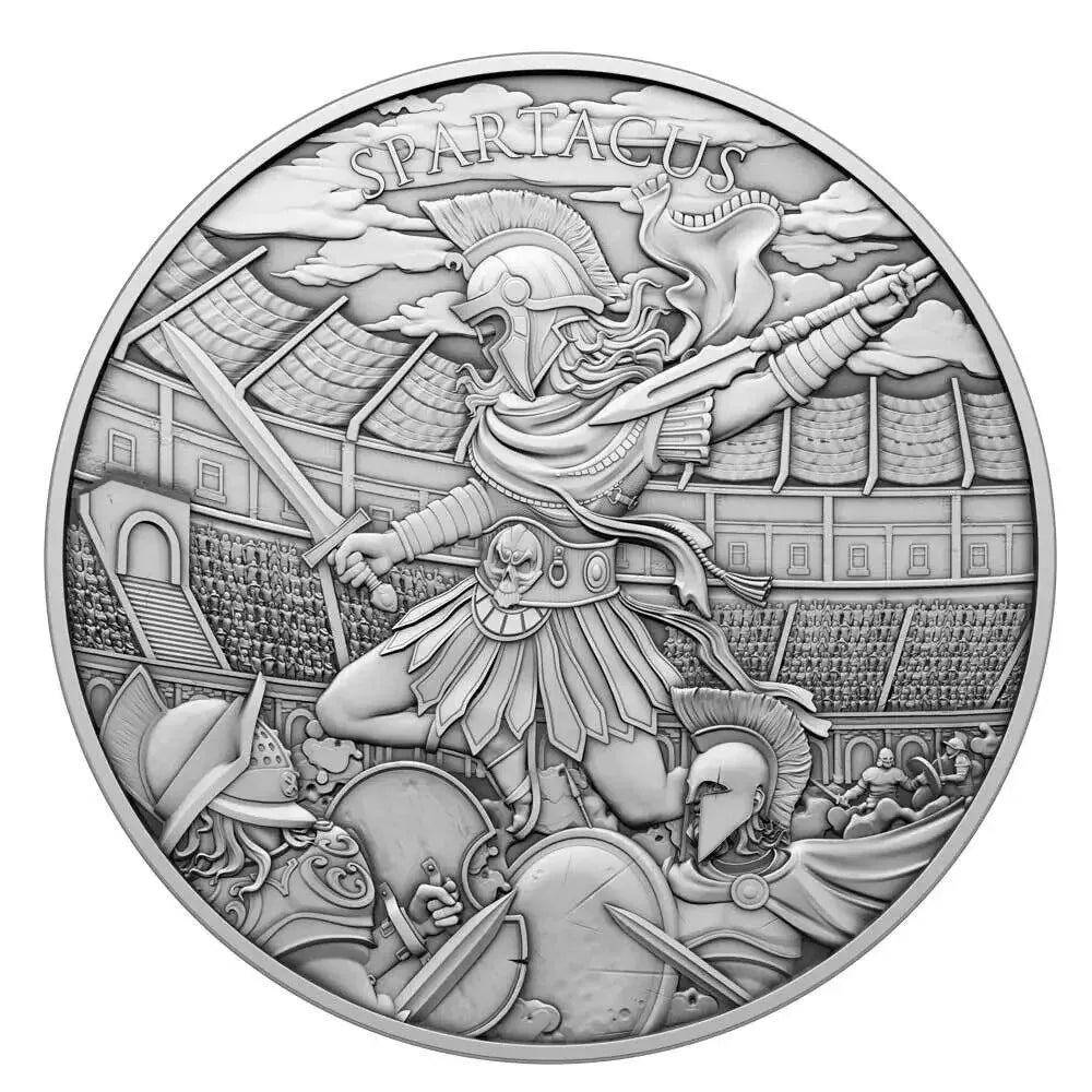 1 UNZE 999 SILBER - SPARTACUS / ROM / KAMPF IM KOLOSSEUM