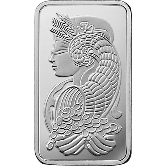 1 GRAMM PLATIN BARREN  - VALCAMBI SCHWEIZ - GÖTTIN FORTUNA