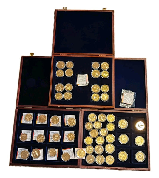 52 DDR Mark Münzen - 24 Karat Gold vergoldet