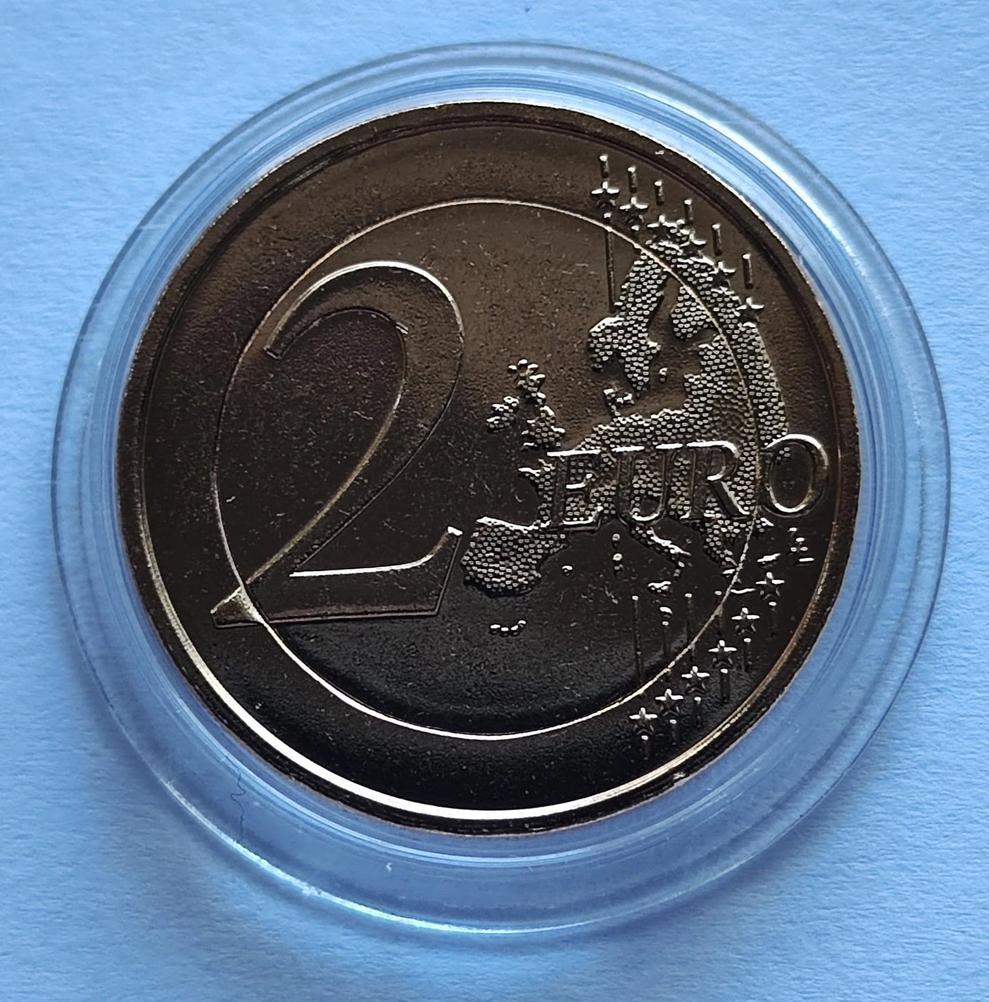 2 Euro Münze - zur Geburt / Mädchen - koloriert & vergoldet