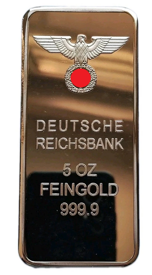 5 UNZEN GOLDBARREN - REICHSBANK - DEKO / FANTASIE PRÄGUNG