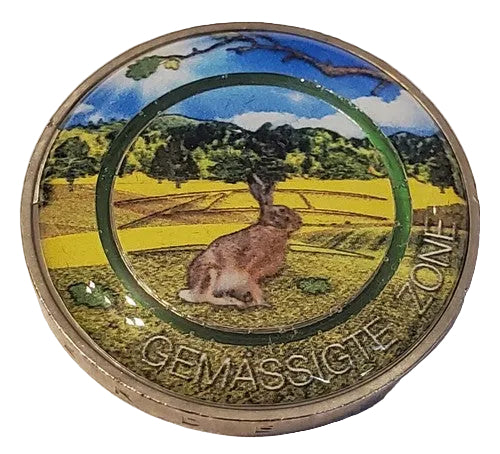 5 Euro Münze - Gemäßigte Zone 2019 - Polymerring - koloriert