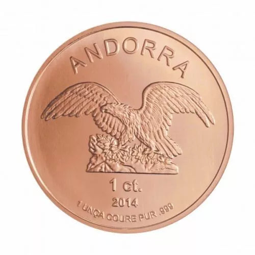 1 UNZE 999 KUPFER - ANDORRA EAGLE - MÜNZE - KUPFERBARREN