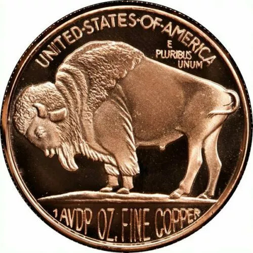 1 UNZE 999 KUPFER - USA INDIAN HEAD / BUFFO - KUPFERBARREN