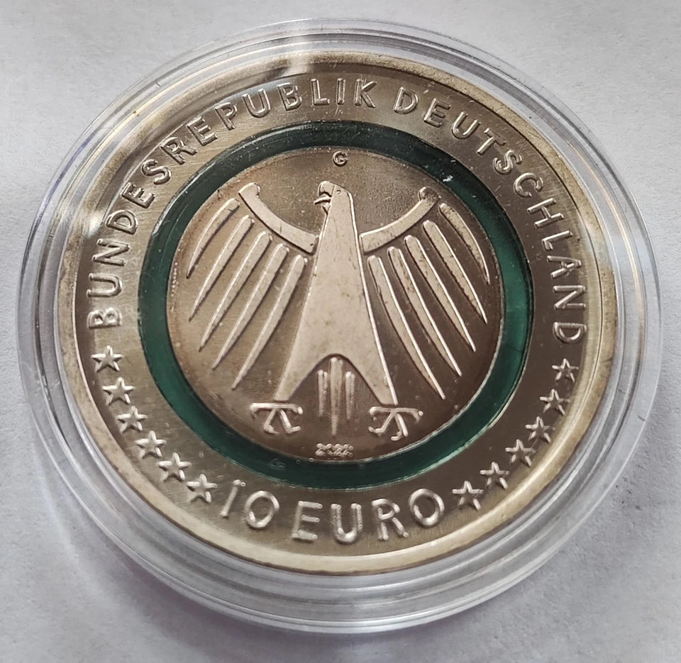 10 EURO MÜNZE - PFLEGE DIENST 2022 - POLYMERRING - KOLORIERT