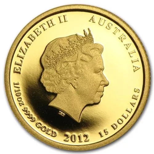 1/10 UNZE GOLD - LUNAR DRACHE 2012 - PROOF - GOLDMÜNZE
