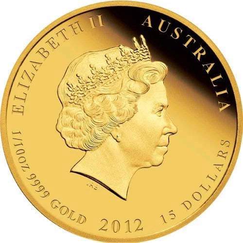 LUNAR DRACHE SET 2012 - 1 + 1/4 + 1/10 UNZE GOLD - PROOF - GOLDMÜNZE