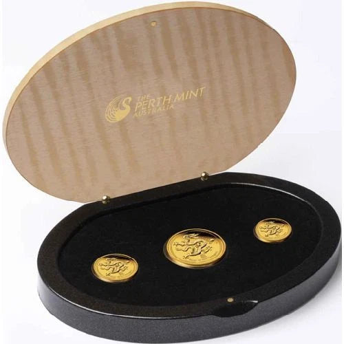 LUNAR DRACHE SET 2012 - 1 + 1/4 + 1/10 UNZE GOLD - PROOF - GOLDMÜNZE