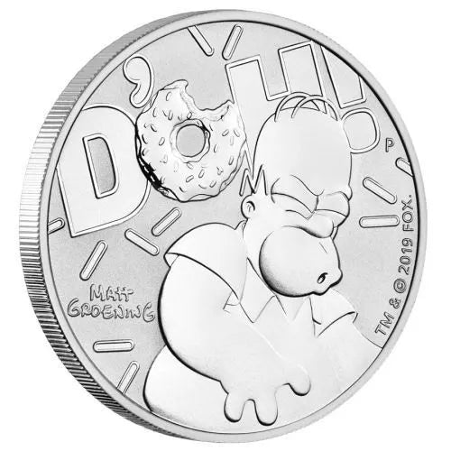 1 UNZE 999 SILBER - HOMER / THE SIMPSONS - SILBERMÜNZE