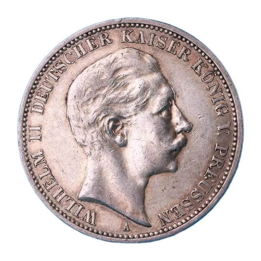 3 REICHSMARK MÜNZE - KAISER WILHELM II. - SILBERMÜNZE