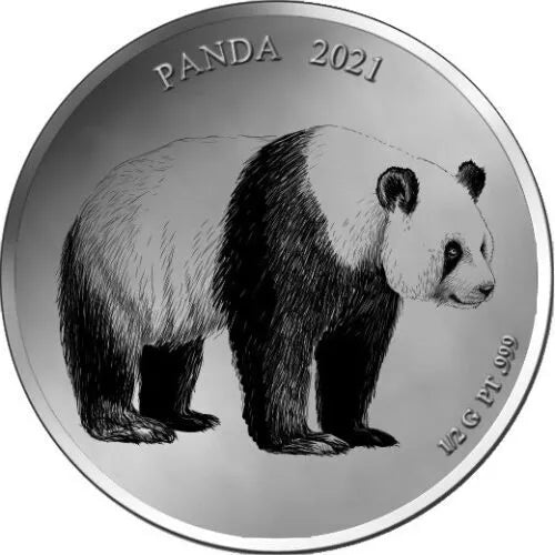 0,5 GRAMM PLATIN - CHINA PANDA BÄR - MÜNZE