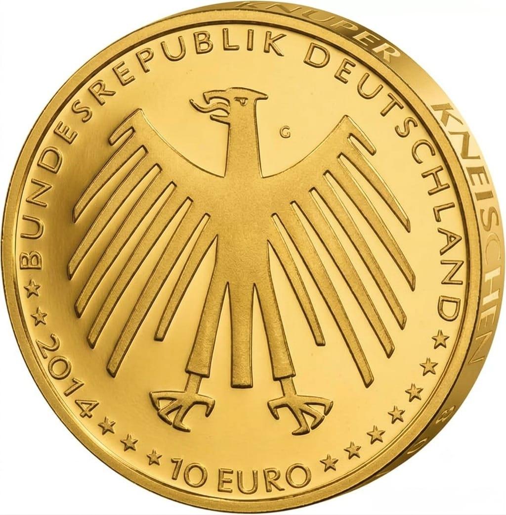 10 Euro Münze  - BRD - Grimms Märchen Hänsel und Gretel 2014 - 24 Karat vergoldet