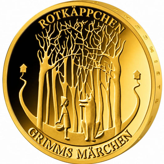 20 Euro Silbermünze - BRD - Grimms Märchen Rotkäppchen 2016 - vergoldet
