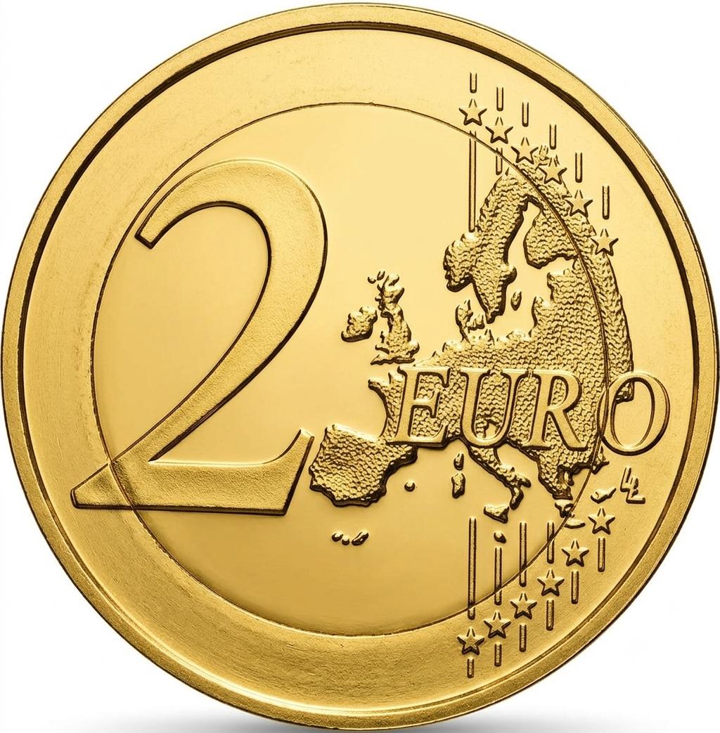 1 x 2 EURO MÜNZE - DIVERSE MOTIVE AUS EUROPA & DEUTSCHLAND - 24 KARAT VERGOLDET