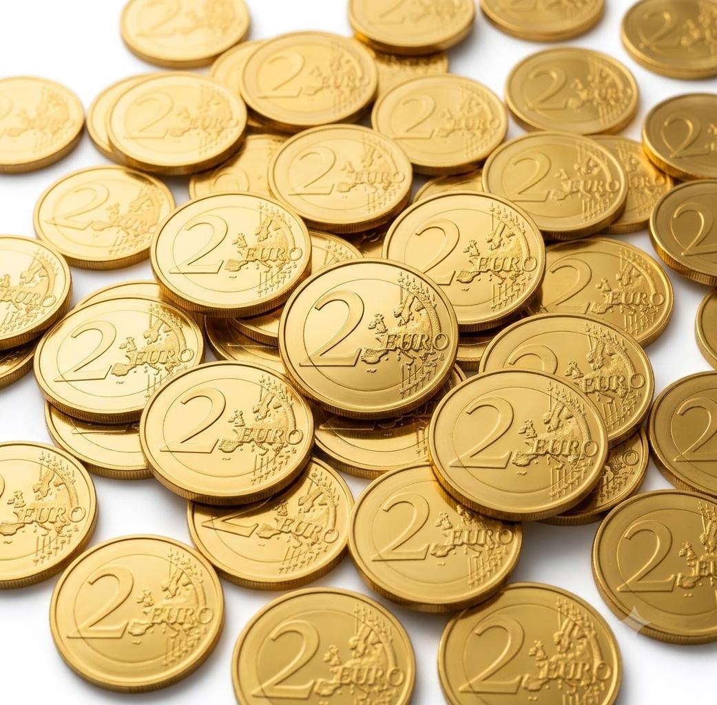 1 x 2 EURO MÜNZE - DIVERSE MOTIVE AUS EUROPA & DEUTSCHLAND - 24 KARAT VERGOLDET