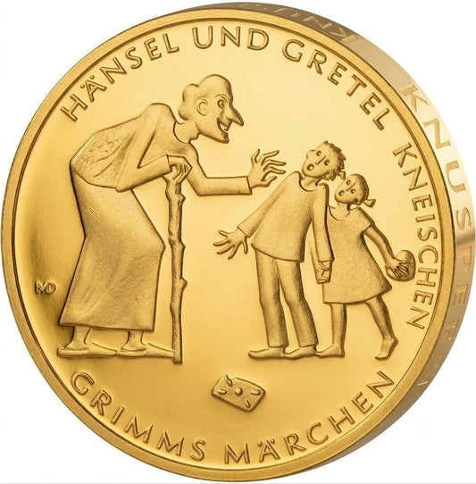 10 Euro Münze  - BRD - Grimms Märchen Hänsel und Gretel 2014 - 24 Karat vergoldet
