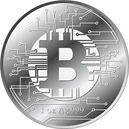 1 UNZE 999 SILBER - BITCOIN 2022 - SILBERMÜNZE